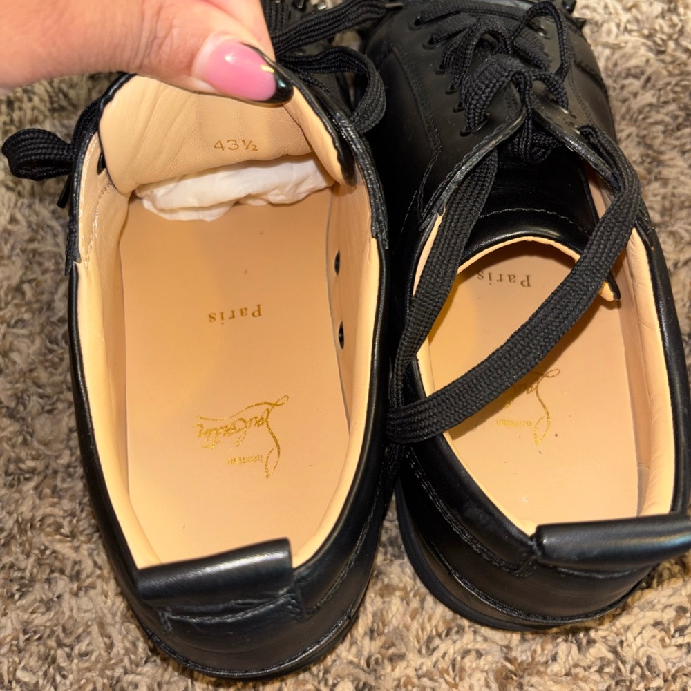 Christian Louboutin Black Spiked Sneakers - Picture 5 of 8